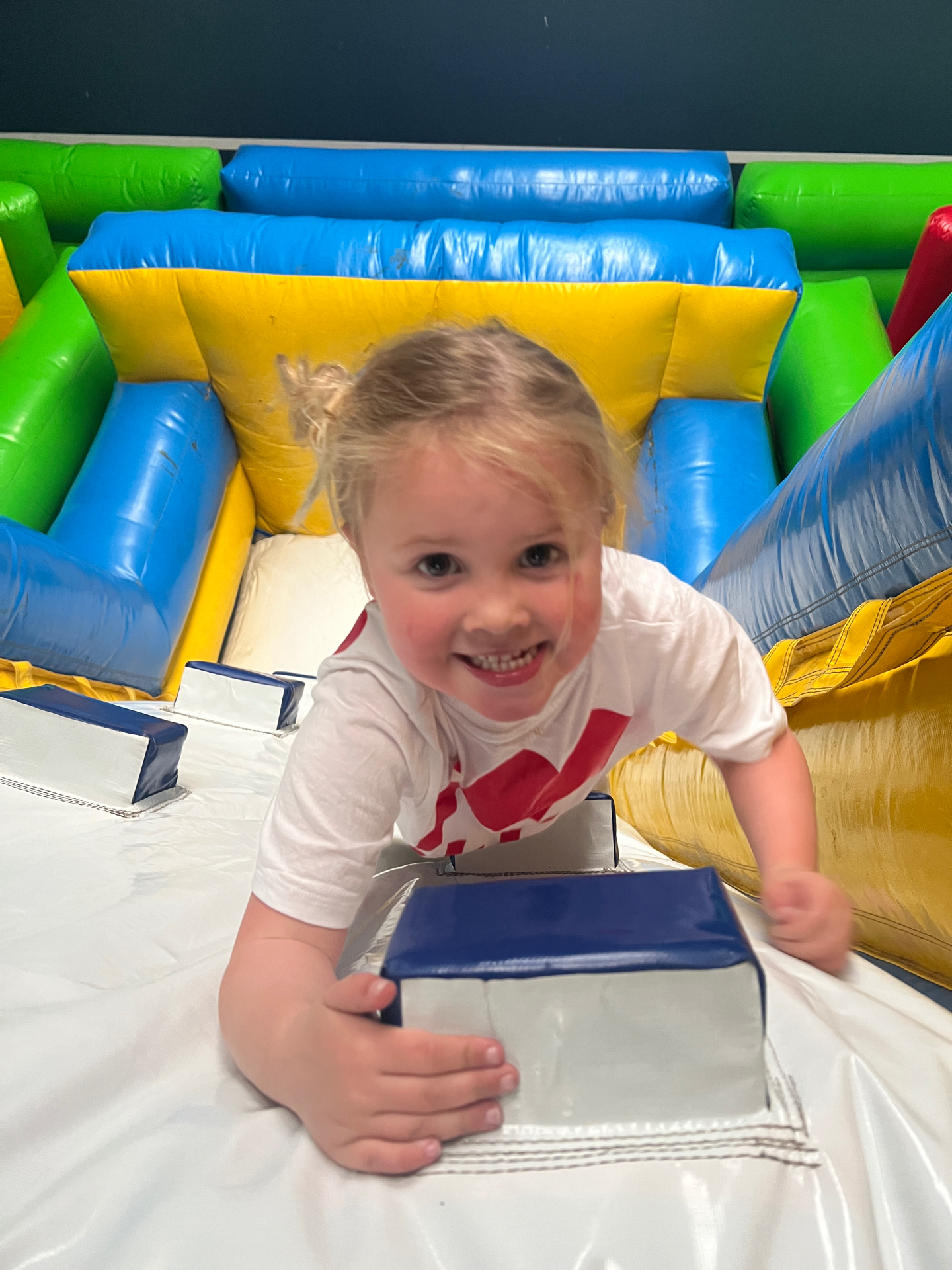 Inflatable City activity at The Summit adventure camp in Gippsland, Victoria