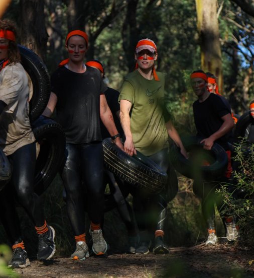 Clubs group on camp at The Summit adventure camp in Gippsland, Victoria