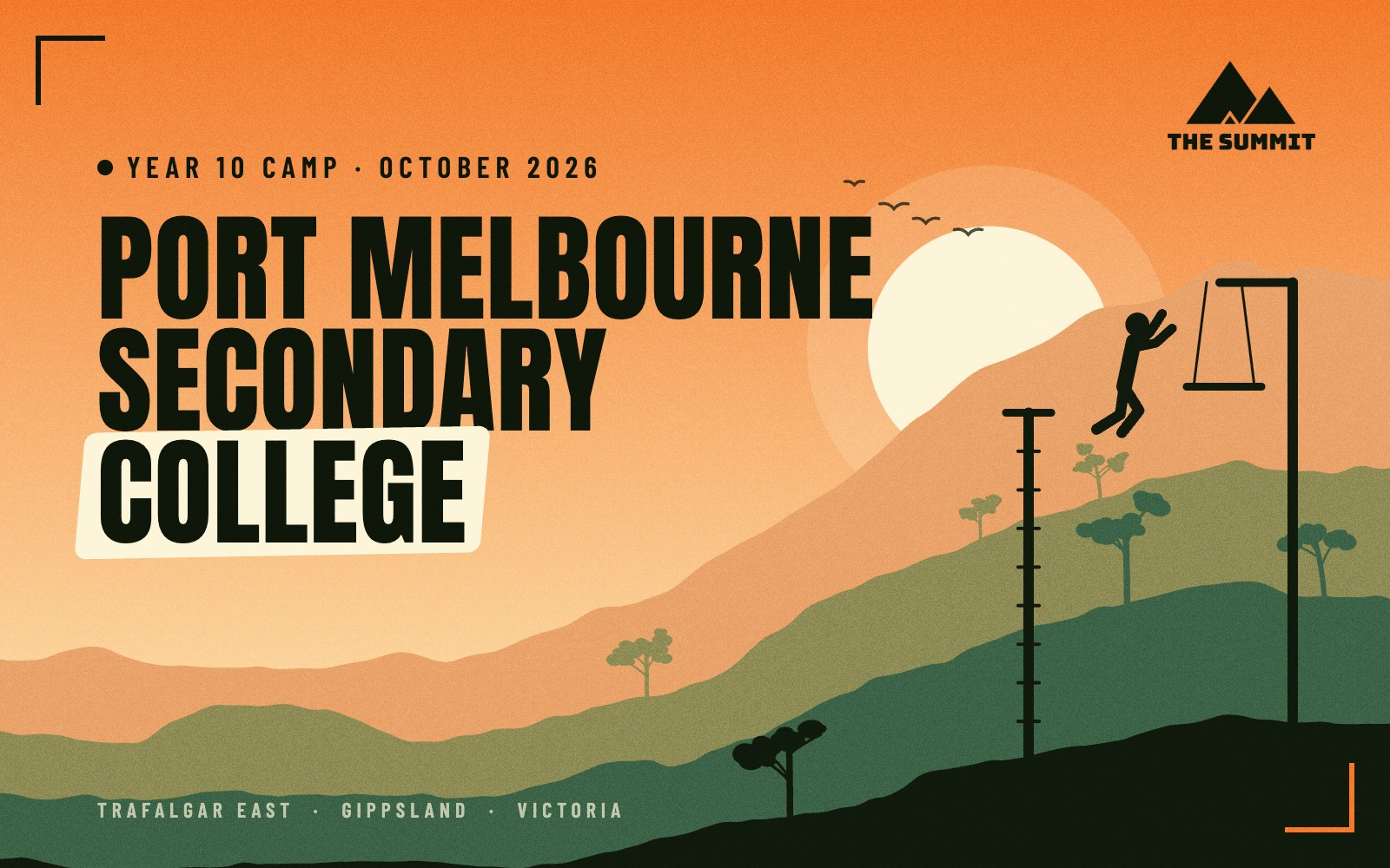 Port Melbourne Secondary College Year 10 Camp, story from The Summit adventure camp, Gippsland Victoria