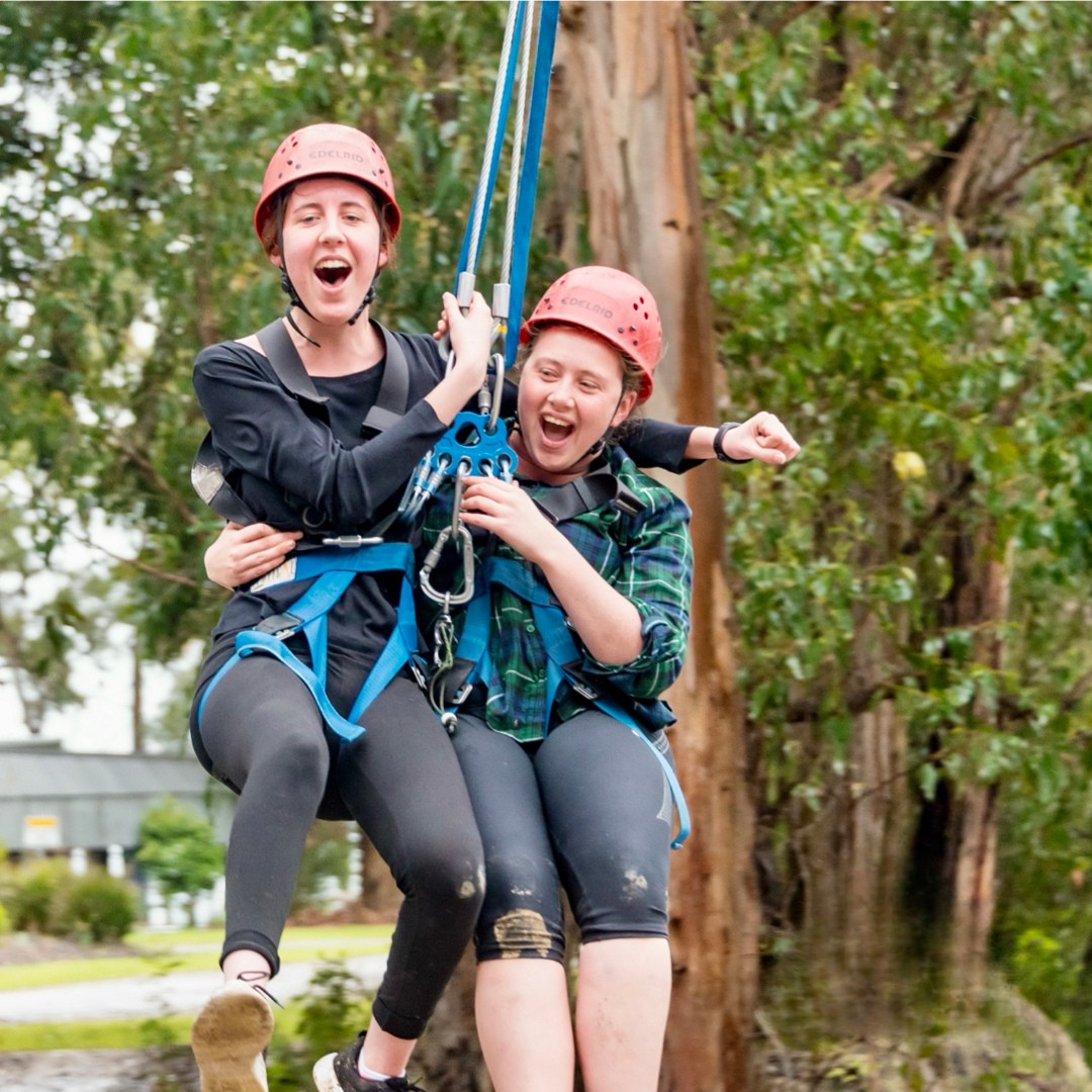 Large Family Groups enjoying activities at The Summit adventure camp in Gippsland, Victoria