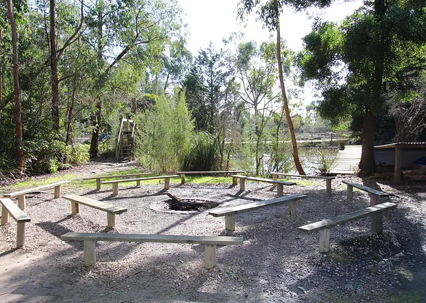 Fire Pit venue space at The Summit adventure camp in Gippsland, Victoria