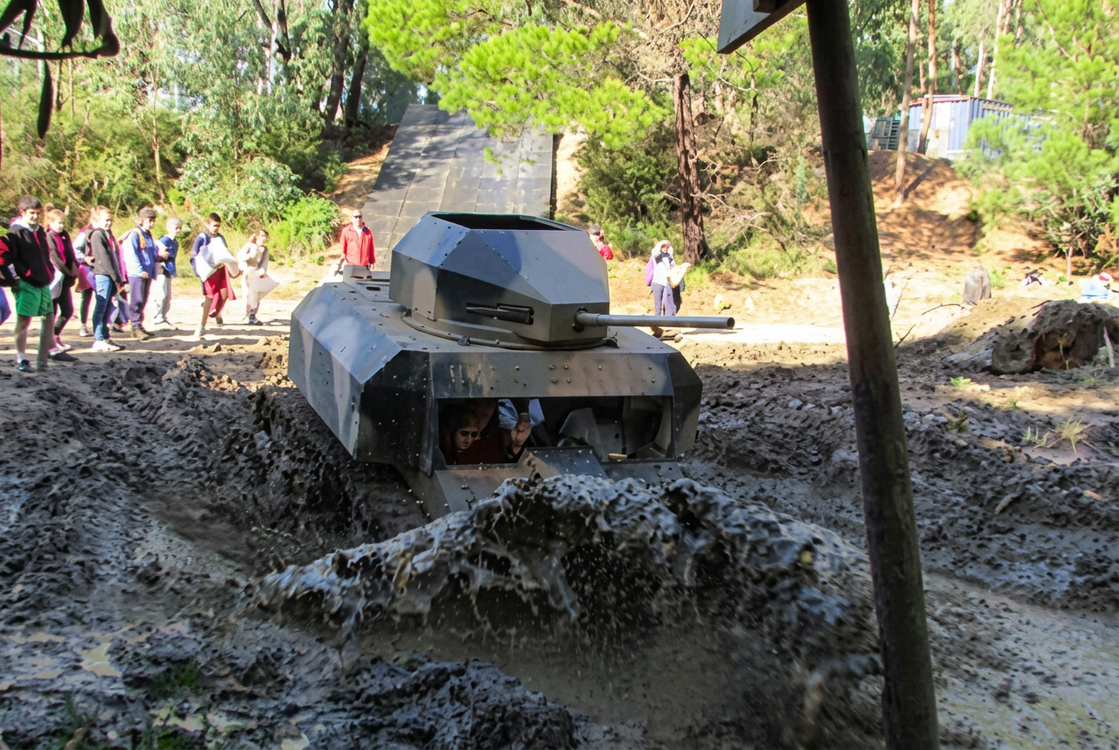 Army Tank activity at The Summit adventure camp in Gippsland, Victoria