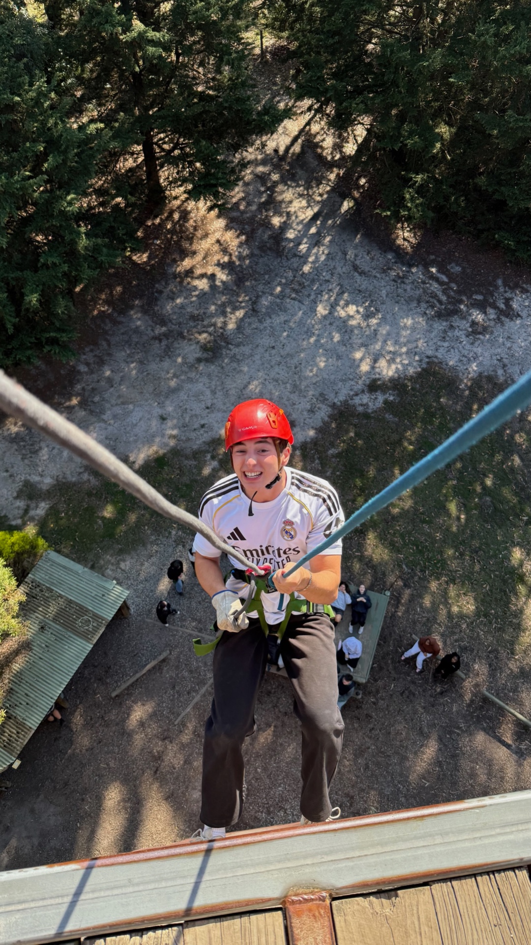 Abseiling activity at The Summit adventure camp in Gippsland, Victoria