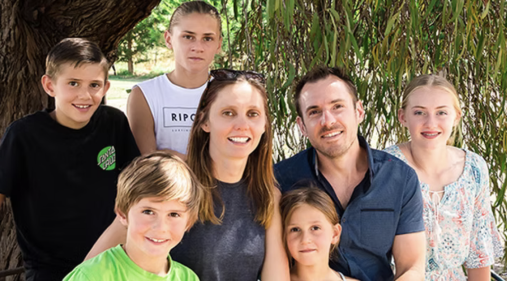 Ryan and Melissa Doughty with their family at The Summit