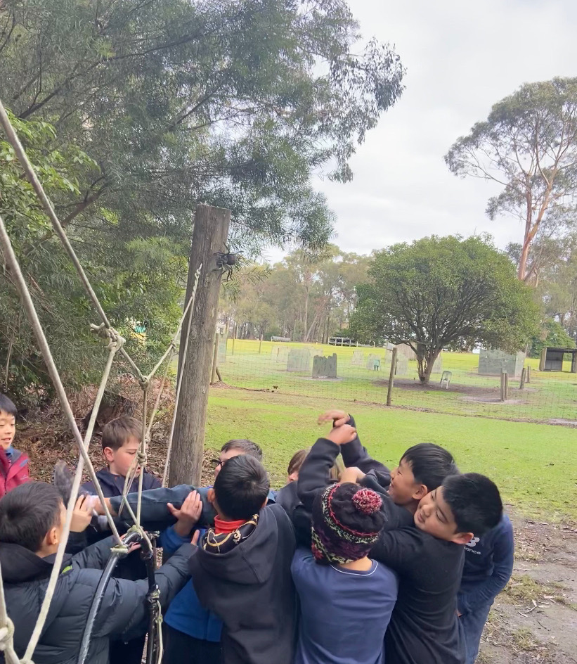 Team Building Initiatives activity at The Summit adventure camp in Gippsland, Victoria